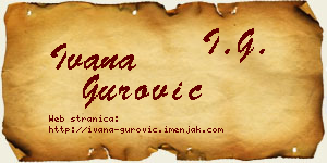 Ivana Gurović vizit kartica